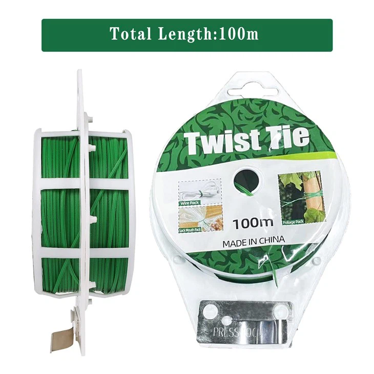 Green Garden Wire Plant Twist Tie